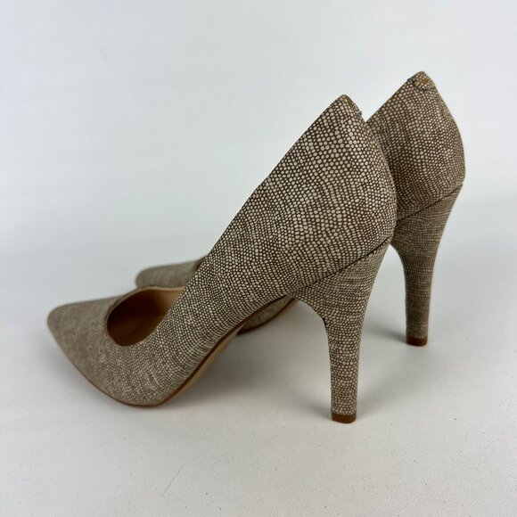 Nine West Womens Gwendle Pointy Toe Pumps Tan Snake Print Stiletto size 7 - Picture 8 of 15
